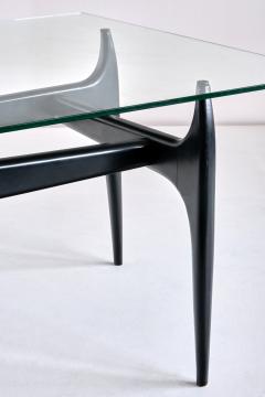 Jos de Mey Jos De Mey Coffee Table in Black Lacquered Wood Luxus Kortrijk Belgium 1957 - 1901121