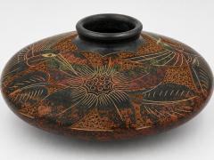 Jose Guerrero Nicaraguan Carved Hummingbird Studio Art Pottery Vessel by Jose Guerrero - 4734748
