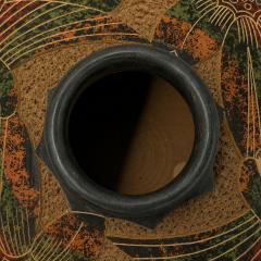 Jose Guerrero Nicaraguan Carved Hummingbird Studio Art Pottery Vessel by Jose Guerrero - 4734755