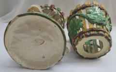 Jose alves Cunha Palissy Majolica portuguese base with vase support  - 4540907