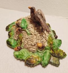 Jose alves Cunha Portuguese Palissy majolica wall planter Quality and beautiful piece  - 4577125