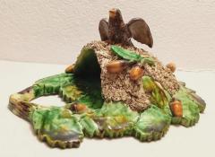 Jose alves Cunha Portuguese Palissy majolica wall planter Quality and beautiful piece  - 4578721