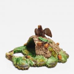 Jose alves Cunha Portuguese Palissy majolica wall planter Quality and beautiful piece  - 4578728