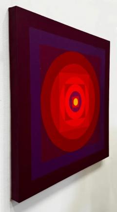 Josef Albers 2013 Colorful Geometric Op Art Triptych Paintings Set of 3 - 3638649