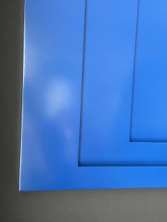 Josef Albers Blue No5 Sculpture in High Gloss Lacquer - 3134585