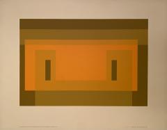 Josef Albers Red Orange Wall Signed and Numbered - 3935278