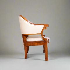 Josef Danhauser Pair of Biedermeier Cherrywood Armchairs Attr to Joseph Danhauser - 4601847