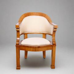 Josef Danhauser Pair of Biedermeier Cherrywood Armchairs Attr to Joseph Danhauser - 4601848