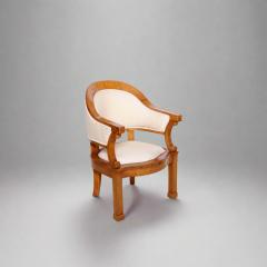 Josef Danhauser Pair of Biedermeier Cherrywood Armchairs Attr to Joseph Danhauser - 4601851