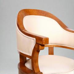 Josef Danhauser Pair of Biedermeier Cherrywood Armchairs Attr to Joseph Danhauser - 4601854