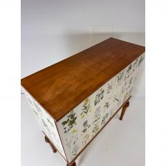 Josef Frank 1940 s Swedish Cabinet With Nordens Flora Illustrations - 4611575