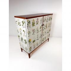 Josef Frank 1940 s Swedish Cabinet With Nordens Flora Illustrations - 4662703