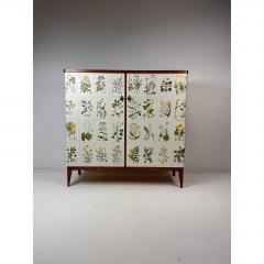 Josef Frank 1940 s Swedish Cabinet With Nordens Flora Illustrations - 4662704