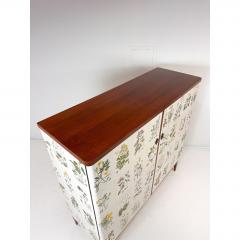 Josef Frank 1940 s Swedish Cabinet With Nordens Flora Illustrations - 4662705
