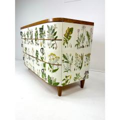 Josef Frank 1940 s Swedish Dresser With Nordens Flora Illustrations - 4239377