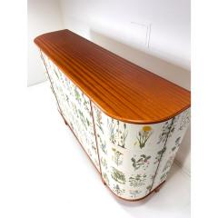 Josef Frank 1940s Swedish Cabinet With Nordens Flora Illustrations - 4469448