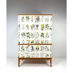 Josef Frank 1950 s Swedish Cabinet With Nordens Flora Illustrations - 4190159