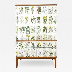 Josef Frank 1950 s Swedish Cabinet With Nordens Flora Illustrations - 4192593