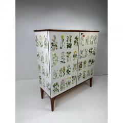 Josef Frank 1950 s Swedish Cabinet With Nordens Flora Illustrations - 4215036