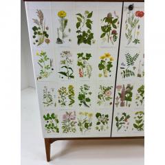 Josef Frank 1950 s Swedish Cabinet With Nordens Flora Illustrations - 4215044