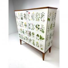 Josef Frank 1950 s Swedish Cabinet With Nordens Flora Illustrations - 4215045