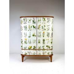 Josef Frank 1950 s Swedish Cabinet With Nordens Flora Illustrations - 4239388