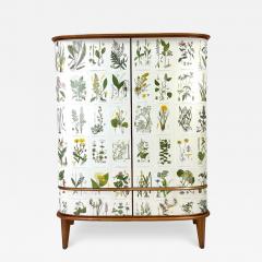 Josef Frank 1950 s Swedish Cabinet With Nordens Flora Illustrations - 4242147