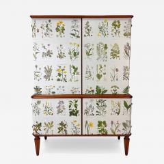 Josef Frank 1950 s Swedish Cabinet With Nordens Flora Illustrations - 4649408