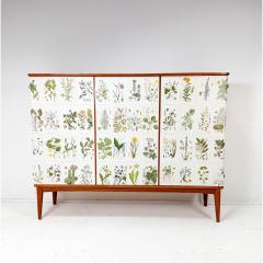 Josef Frank 1950 s Swedish Cabinet With Nordens Flora Illustrations - 4809359