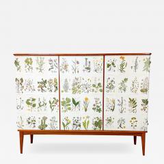Josef Frank 1950 s Swedish Cabinet With Nordens Flora Illustrations - 4812857