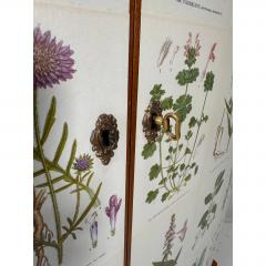 Josef Frank 1950 s Swedish Curved Front Cabinet With Nordens Flora Illustrations - 4788671