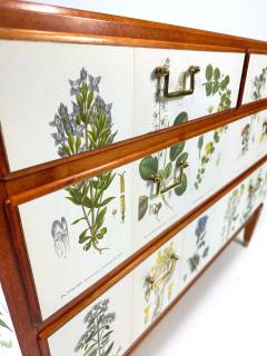 Josef Frank 1950 s Swedish Dresser With Nordens Flora Illustrations - 3887945