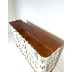 Josef Frank 1950s Swedish Cabinet With Nordens Flora Illustrations - 4358935
