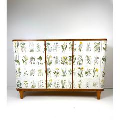 Josef Frank 1950s Swedish Cabinet With Nordens Flora Illustrations - 4358936