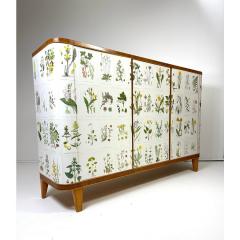 Josef Frank 1950s Swedish Cabinet With Nordens Flora Illustrations - 4358938