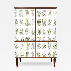 Josef Frank 1950s Swedish Cabinet With Nordens Flora Illustrations - 4361583