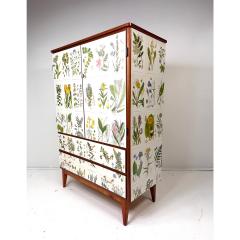 Josef Frank 1950s Swedish Cabinet With Nordens Flora Illustrations - 4571194