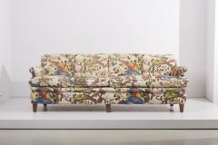 Josef Frank 4 Seat Sofa with Floral Fabric by Josef Frank for Svenskt Tenn 1950s - 1504633