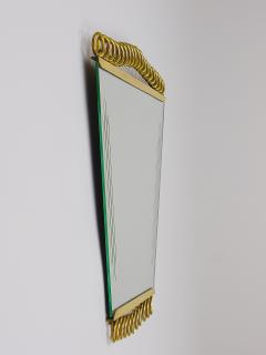 Josef Frank Josef Frank Attr Mid Century Brass Loop Wall Mirror Austria 1950s - 4571315