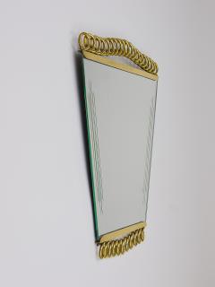 Josef Frank Josef Frank Attr Mid Century Brass Loop Wall Mirror Austria 1950s - 4571316