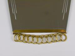 Josef Frank Josef Frank Attr Mid Century Brass Loop Wall Mirror Austria 1950s - 4571319