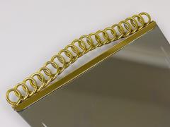 Josef Frank Josef Frank Attr Mid Century Brass Loop Wall Mirror Austria 1950s - 4571321