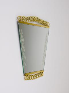 Josef Frank Josef Frank Attr Mid Century Brass Loop Wall Mirror Austria 1950s - 4571330