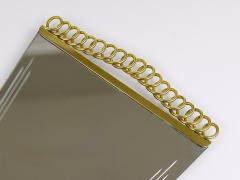 Josef Frank Josef Frank Attr Mid Century Brass Loop Wall Mirror Austria 1950s - 4571333
