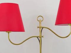 Josef Frank Josef Frank Two Arms Mid Century Adjustable Brass Floor Lamp Austria 1950s - 4041778