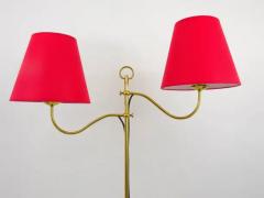 Josef Frank Josef Frank Two Arms Mid Century Adjustable Brass Floor Lamp Austria 1950s - 4041781