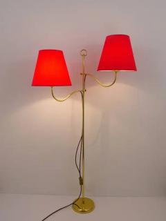 Josef Frank Josef Frank Two Arms Mid Century Adjustable Brass Floor Lamp Austria 1950s - 4041841