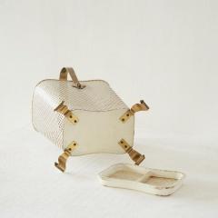 Josef Frank Mid Century Umbrella Stand in Patinated Brass and Perforated Metal 1950s - 4609130