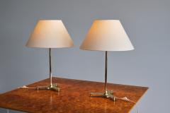 Josef Frank Pair of Josef Frank Brass Table Lamps Model 2467 2 Svenskt Tenn Sweden 1950s - 3410274