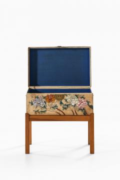 Josef Frank Rare Freestanding Chest in Brass Parchment and Walnut by Josef Frank 1940s - 4565056